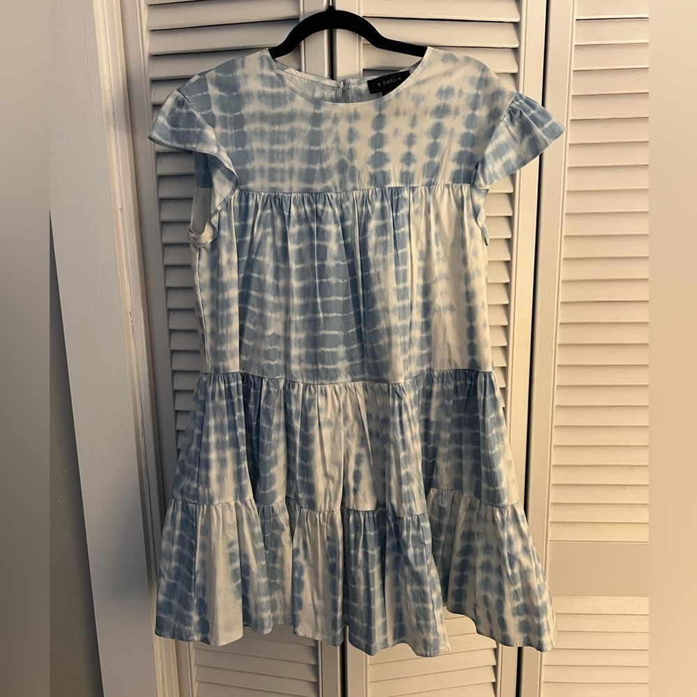 B Darlin blue tie dye mini dress